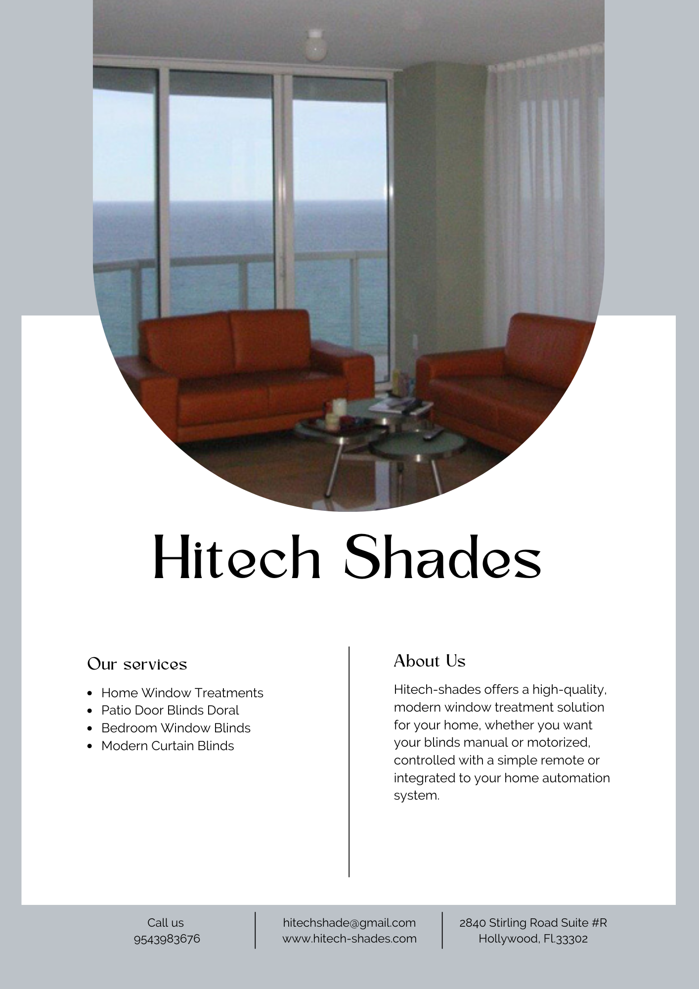 Modern Window Treatment Aventura