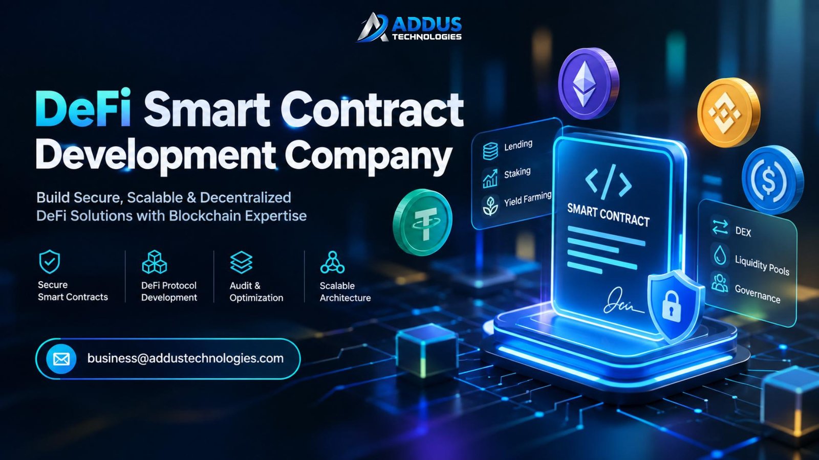 DeFi Smart Contract Development Company for Blockchain-Based Financial Innovation
